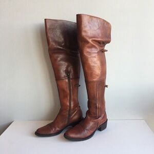 Mariano Renzi Leather Thigh high-over knee high Boots